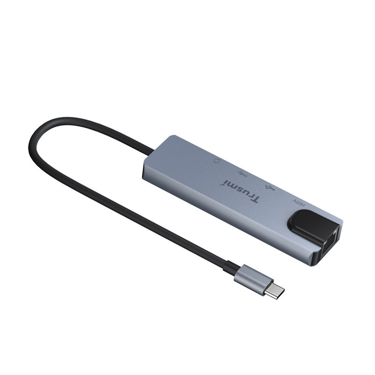 هاب 5 پورت Type-C به Type-C/HDMI/USB3.0/USB2.0/RG45 تراسمی مدل DS01-04