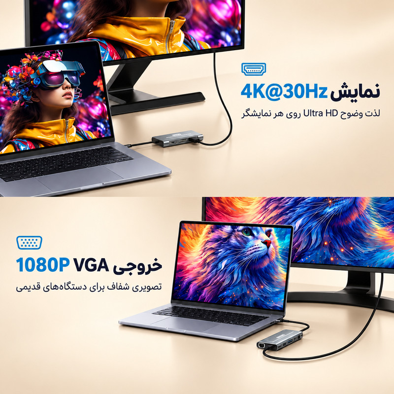هاب 11 پورت USB-C سیپولار مدل SP-HU All in One