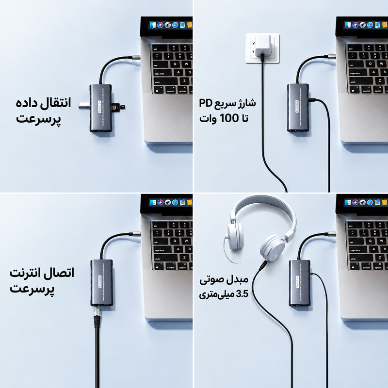 هاب 11 پورت USB-C سیپولار مدل SP-HU All in One