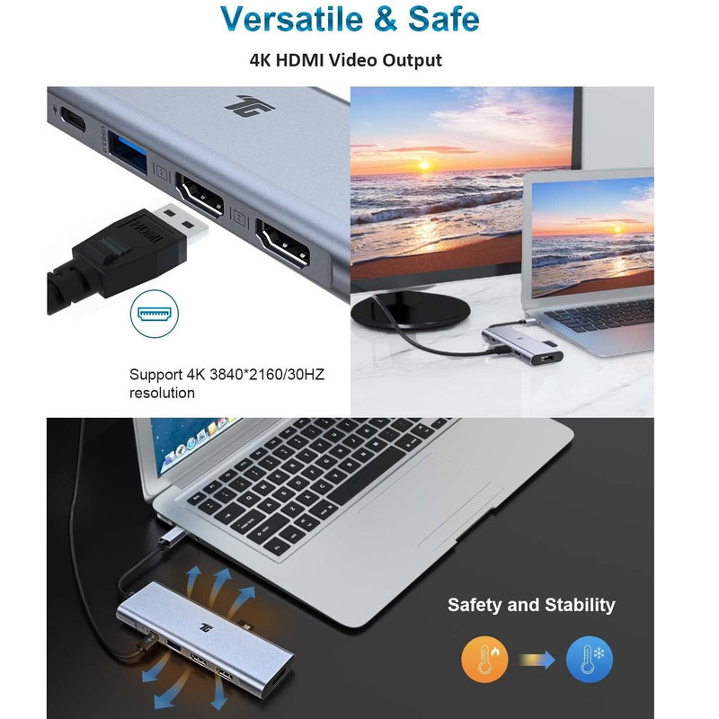هاب 9 پورت USB-C تایرگرید مدل TG-HB019B