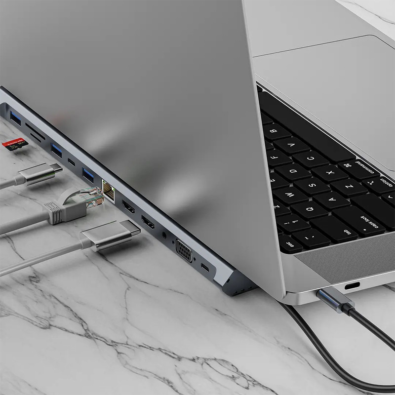 هاب 12 پورت USB-C گرین لاین مدل GN12N1CHUB