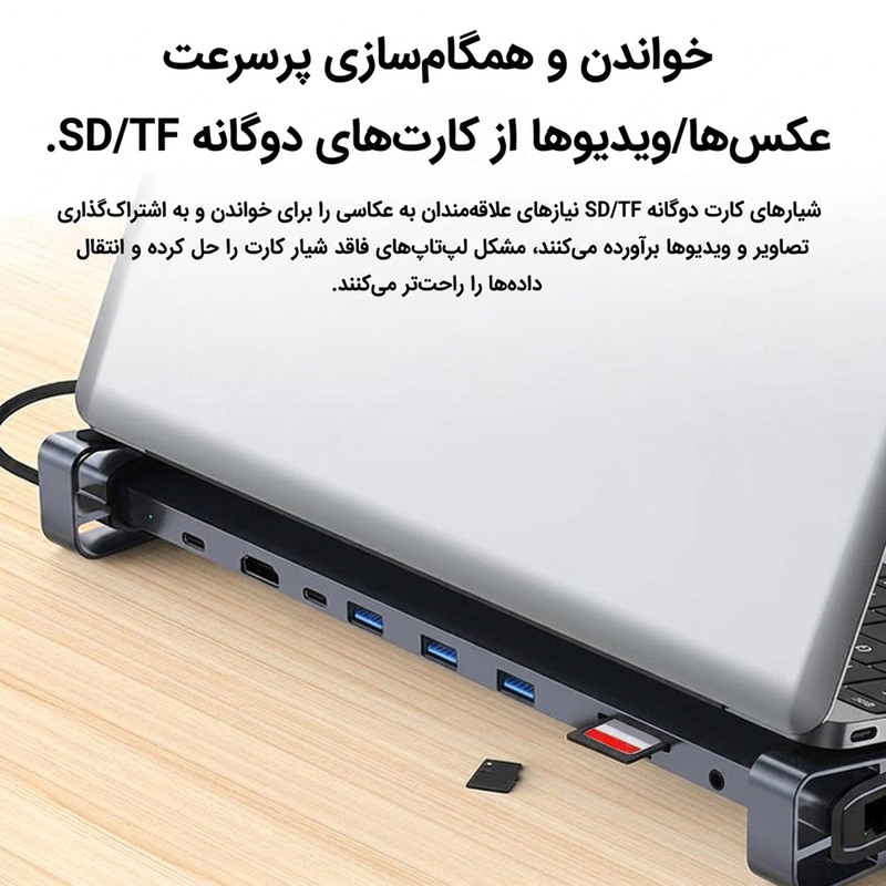 هاب 10 پورت USB-C نیبیوا مدل 10in1