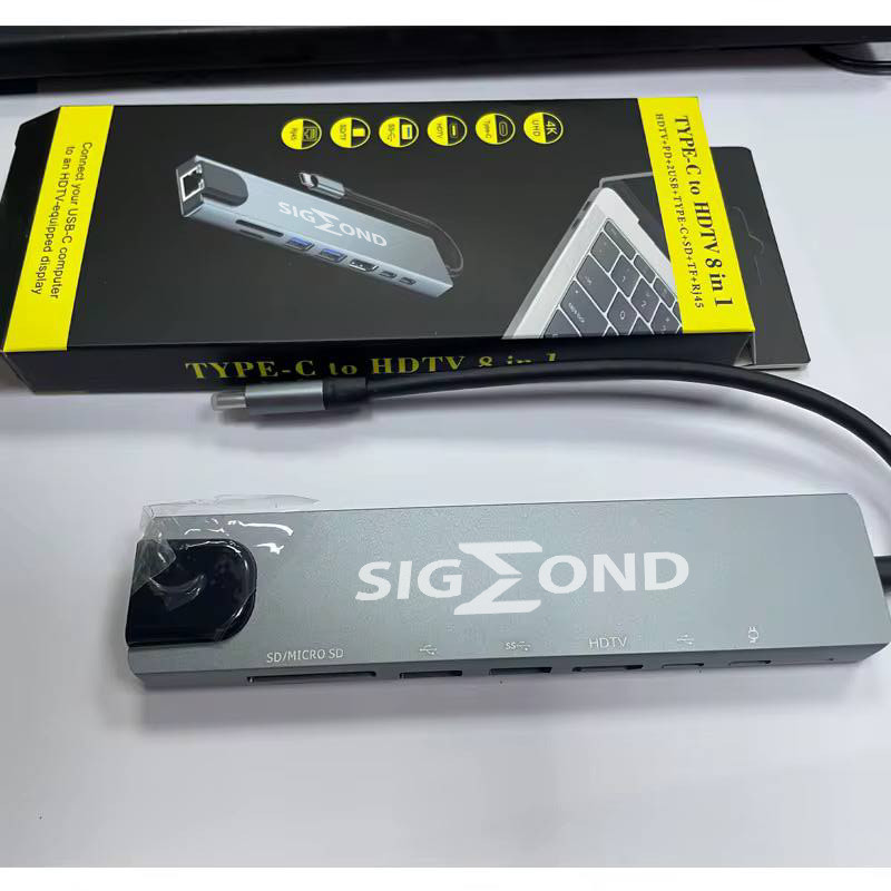هاب 8 پورت USB-C سیگموند مدل SG-4K-8