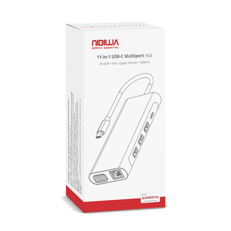 هاب 11 پورت USB-C نیبیوا مدل 11in1