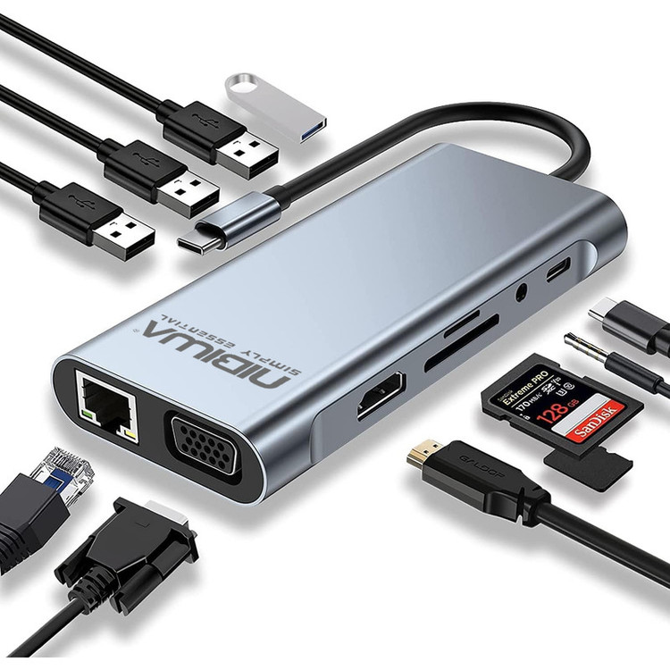 هاب 11 پورت USB-C نیبیوا مدل 11in1
