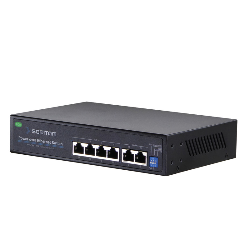 سوئیچ 4 پورت سپیتام مدل Sepitam-PS204E-DE-ECO