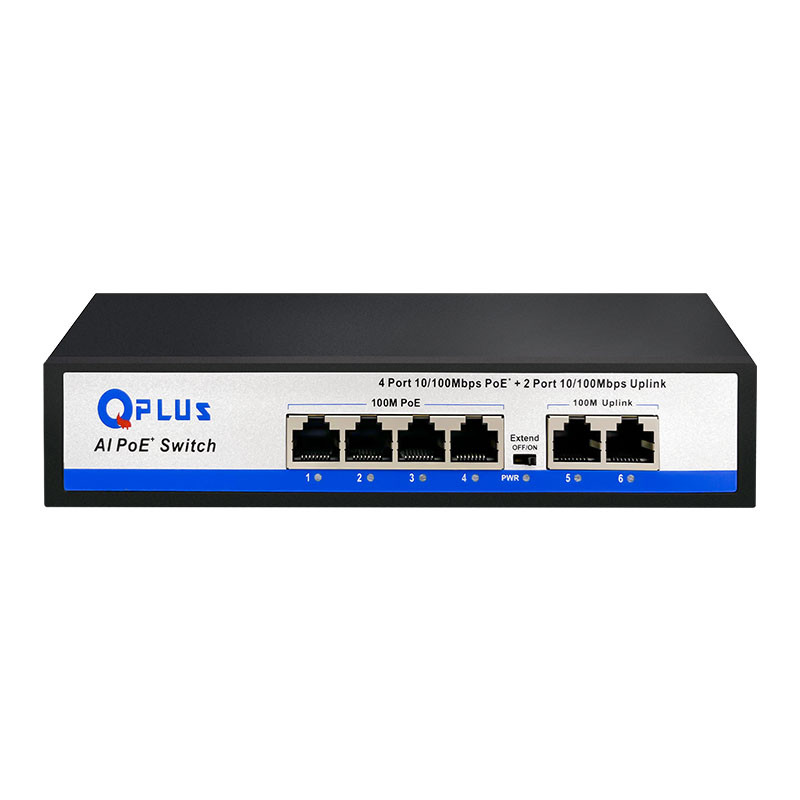 سوییچ 4 پورت POE کیوپلاس مدل PL-P4002