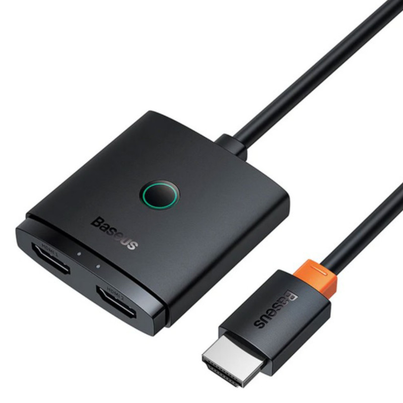 سوئیچ 1 به 2 HDMI بیسوس مدل BS-OH114 به همراه کابل