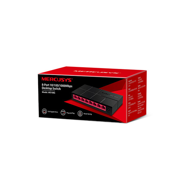 سوئیچ 8 پورت مرکوسیس مدل MS108G