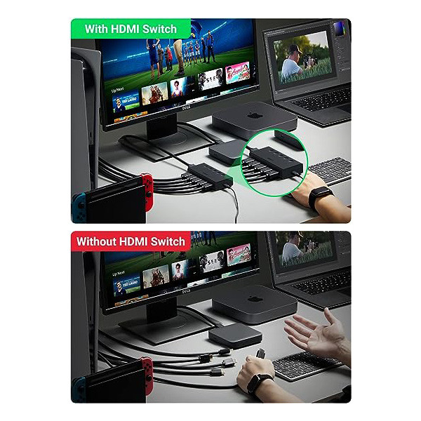 سوئیچ 1 به 5 HDMI یوگرین مدل CM568-90512 4K