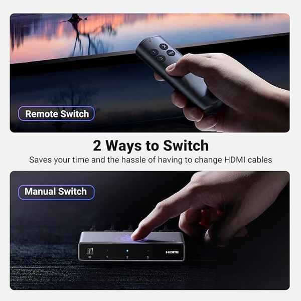 سوئیچ 1 به 3 HDMI یوگرین مدل CM624-15604 8K