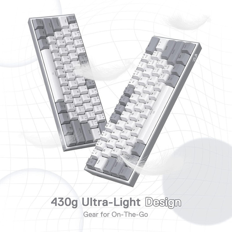 کیبورد گیمینگ ردراگون مدل K617 FIZZ، سوییچ مکانیکال قرمز، Tenkeyless، نورپردازی RGB