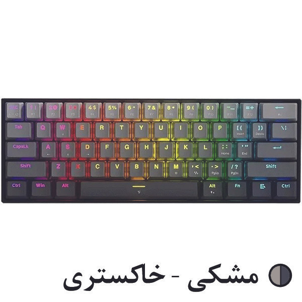 کیبورد گیمینگ ردراگون مدل K617 FIZZ، سوییچ مکانیکال قرمز، Tenkeyless، نورپردازی RGB