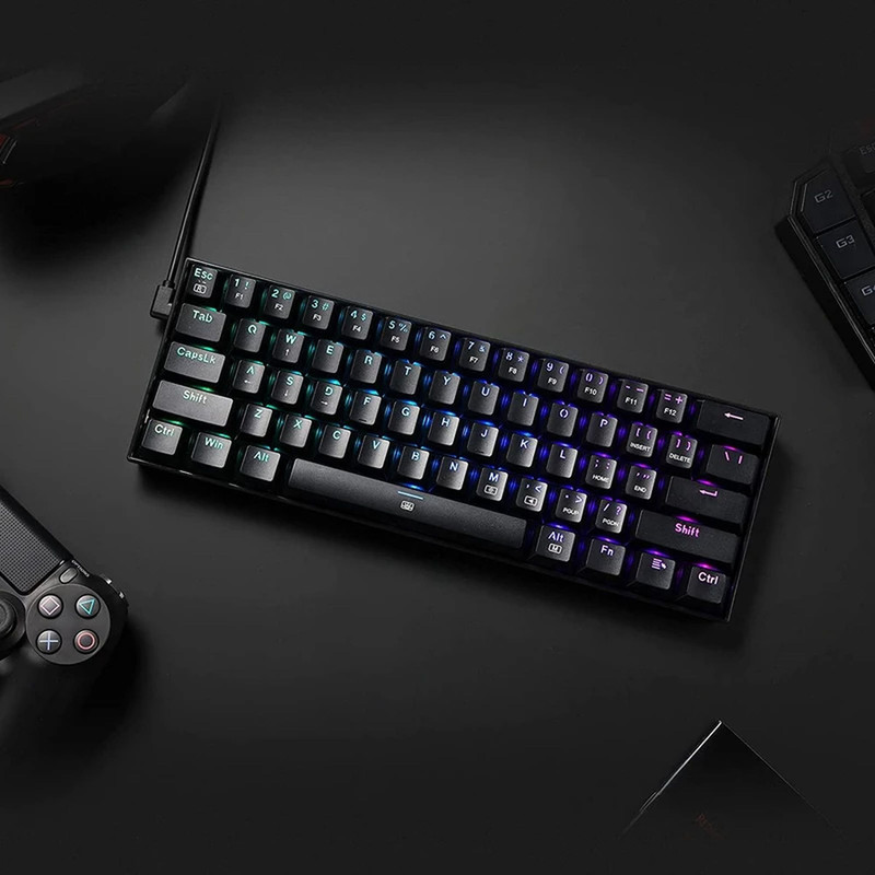 کیبورد گیمینگ ردراگون مدل K630 Dragonborn، مکانیکال سوییچ قرمز، Tenkeyless، نورپردازی RGB
