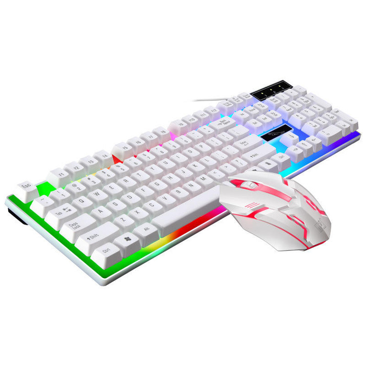 کیبورد و ماوس گیمینگ مدل G21B، سوییچ ممبران، Full-size، نورپردازی RGB