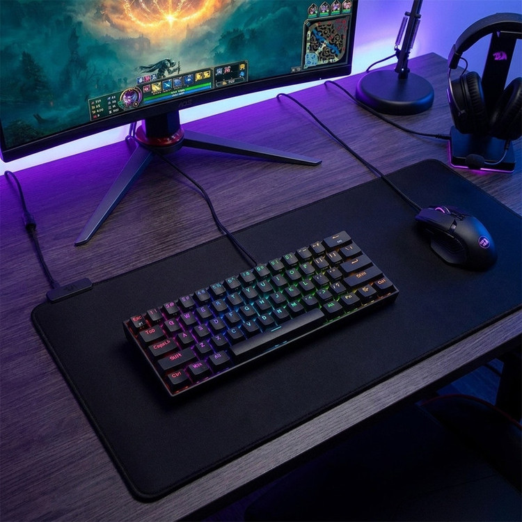کیبورد گیمینگ ردراگون مدل DRACONIC K530 PRO، سوییچ مکانیکال قهوهای، Tenkeyless، نورپردازی RGB