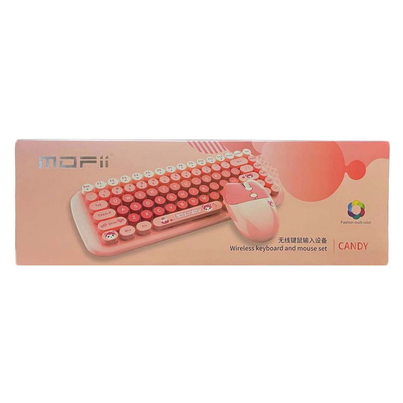 کیبورد و ماوس بی سیم مافی مدل candy fashion multicolor، سوییچ ممبران، Tenkeyless