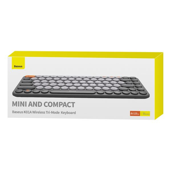 کیبورد بی سیم بیسوس مدل K01A B00955503833 Wireless Tri-Mode، سوییچ ممبران، Tenkeyless
