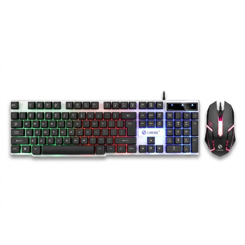 کیبورد و ماوس گیمینگ لایماید مدل NEW GAMING-GTX300، سوییچ ممبران، Full-Size، نورپردازی LED RGB