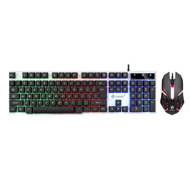 کیبورد و ماوس گیمینگ لایماید مدل NEW GAMING-GTX300، سوییچ ممبران، Full-Size، نورپردازی LED RGB