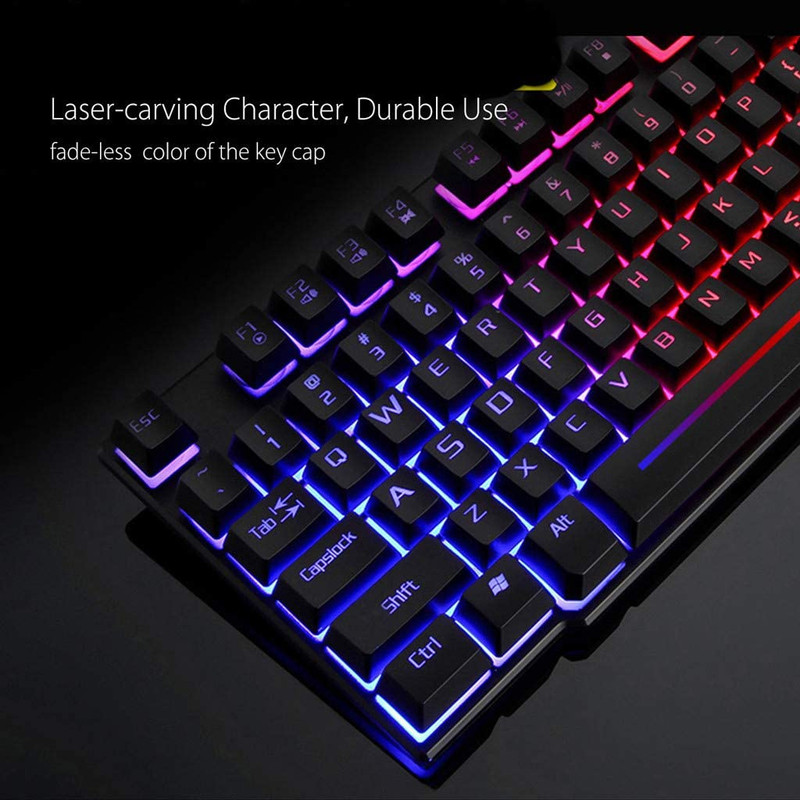 کیبورد و ماوس گیمینگ لایماید مدل NEW GAMING-GTX300، سوییچ ممبران، Full-Size، نورپردازی LED RGB