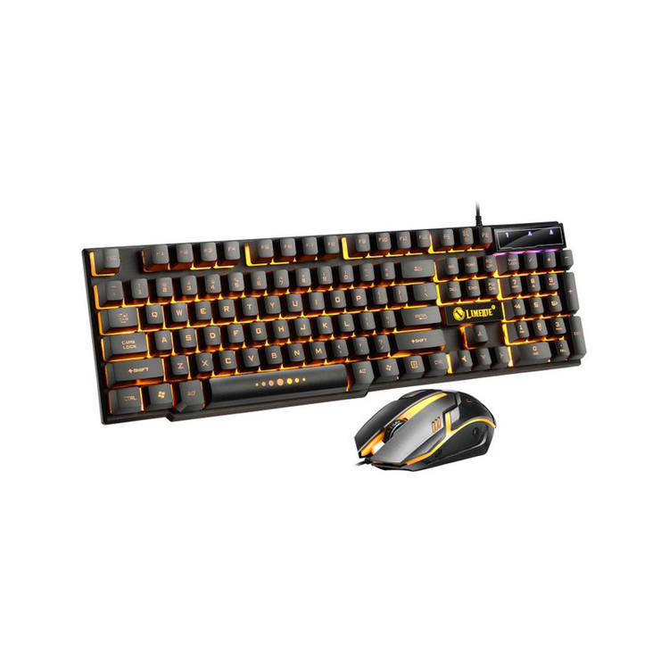 کیبورد و ماوس گیمینگ لایماید مدل NEW GAMING-GTX300، سوییچ ممبران، Full-Size، نورپردازی LED RGB