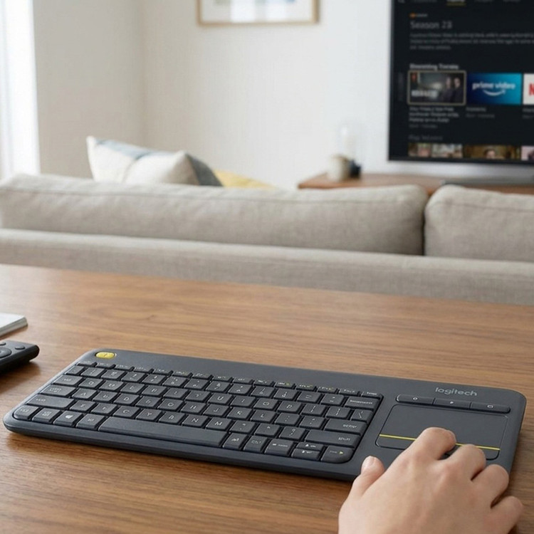 کیبورد بی سیم لاجیتک مدل K400 Plus، سوییچ ممبران، Tenkeyless