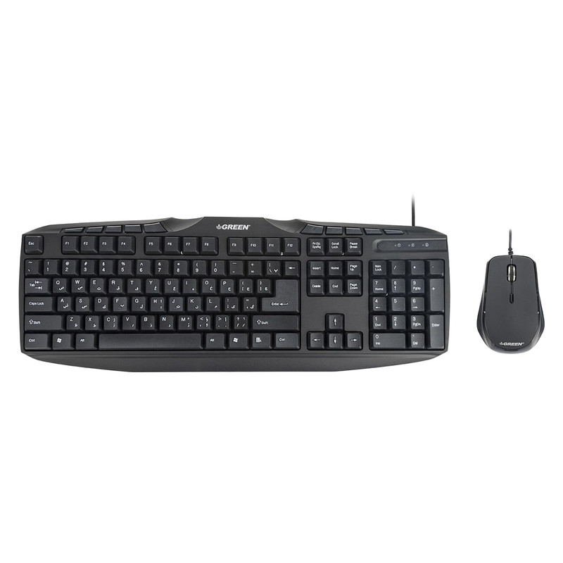 کیبورد و ماوس گرین مدل GKM-305، سوئیچ ممبران، Full-size