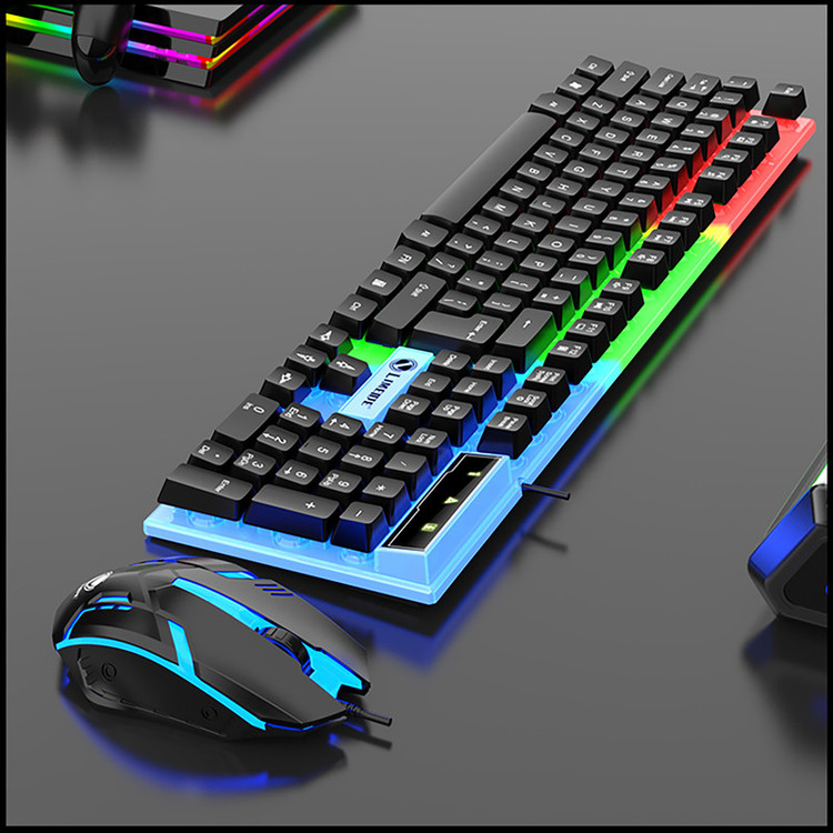 کیبورد و ماوس گیمینگ لایماید مدل GTX300-PINK VERSION، سوییچ ممبران، Full-Size، نورپردازی LED RGB
