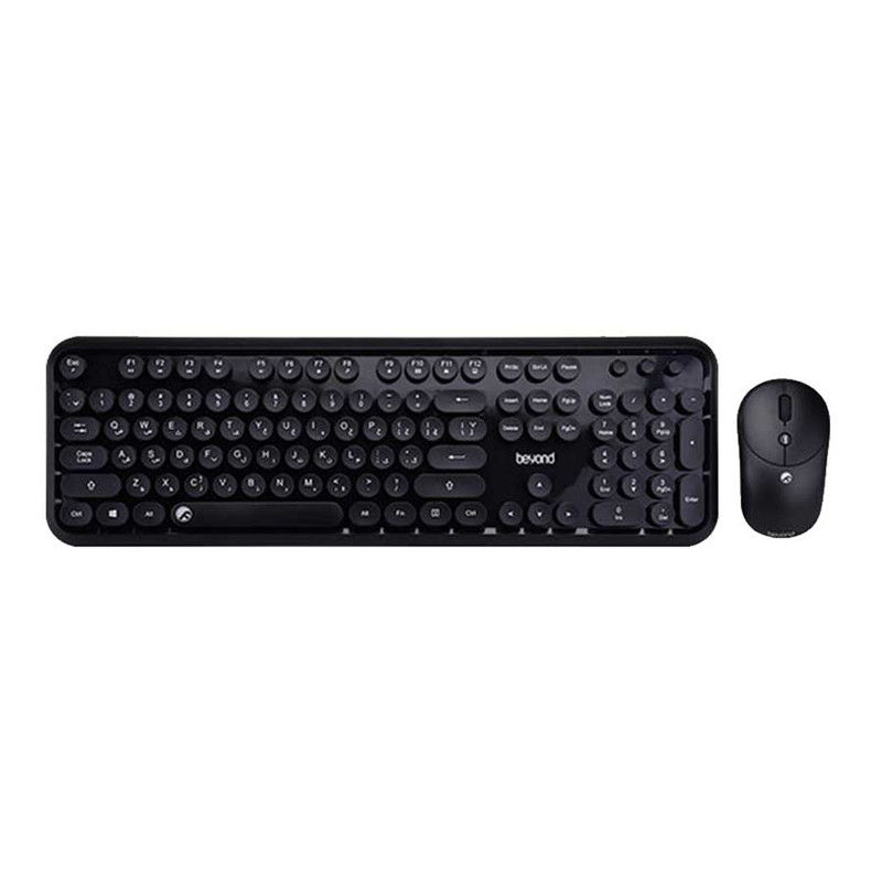 کیبورد و ماوس بی سیم بیاند مدل BMK-8101RF، سوییچ ممبران، Full-Size