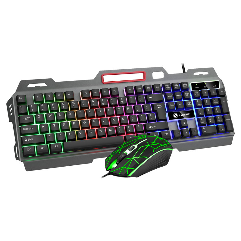 کیبورد و ماوس گیمینگ لایماید مدل T19، سوییچ ممبران، Full-Size، نورپردازی LED RGB