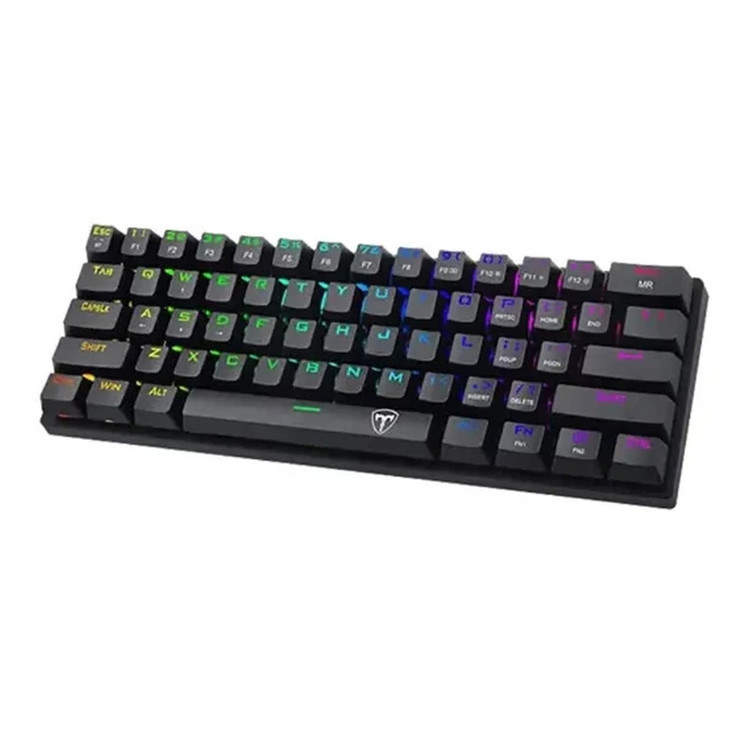 کیبورد گیمینگ تی-دگر مدل Arena T-TGK321، مکانیکال سوییچ آبی، Tenkeyless، نورپردازی RGB