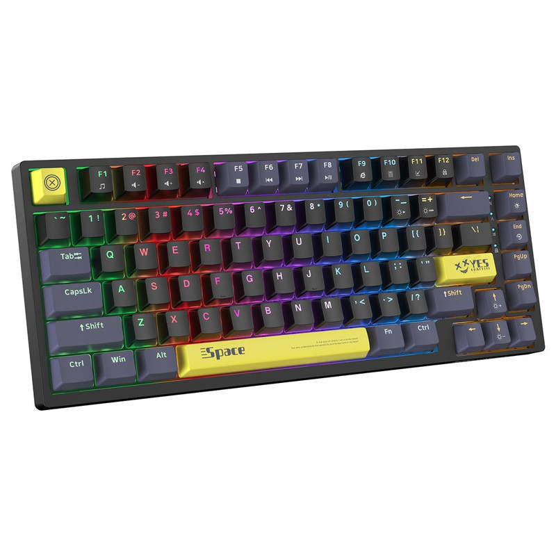 کیبورد گیمینگ اونیکوما مدل G52، مکانیکال سوییچ قهوه ای، Tenkeyless، نورپردازی RGB