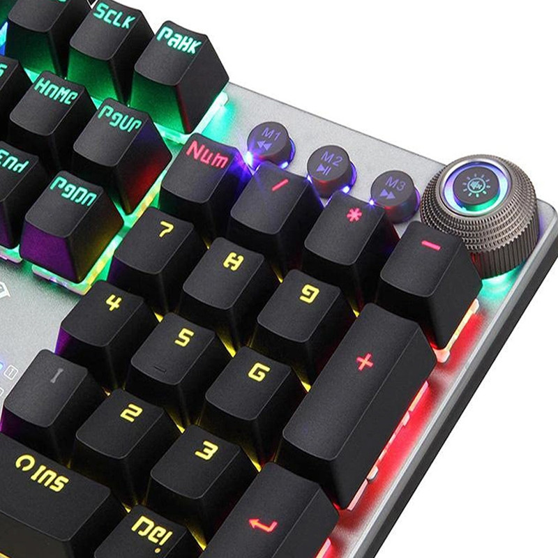 کیبورد گیمینگ آئولا مدل Aula F2058، سوئیچ مکانیکال آبی، Full-size، نورپردازی RGB