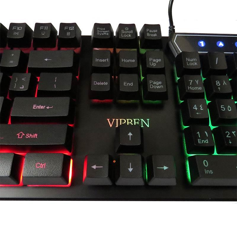 کیبورد و موس مخصوص بازی مدل K96، سوییچ ممبران، Full-Size، نورپردازی RGB