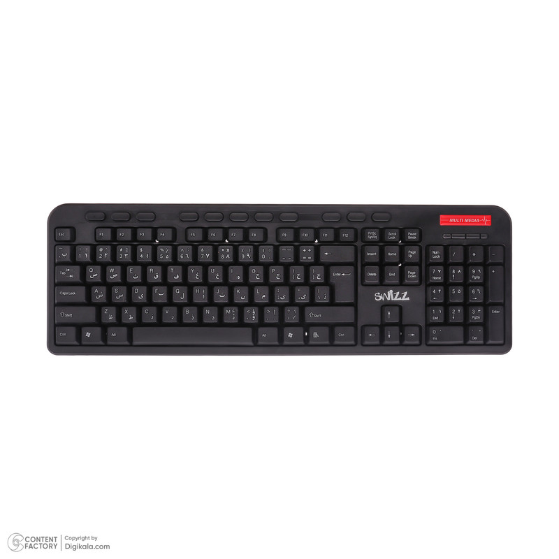 کیبورد سویز مدل SWK-2029 سوییچ ممبران، Full-size؛ همراه با ماوس