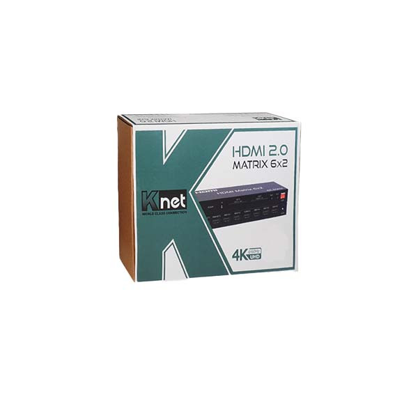اسپلیتر 6 پورت HDMI کی نت مدل K-MAHD2062 بسته دو عددی