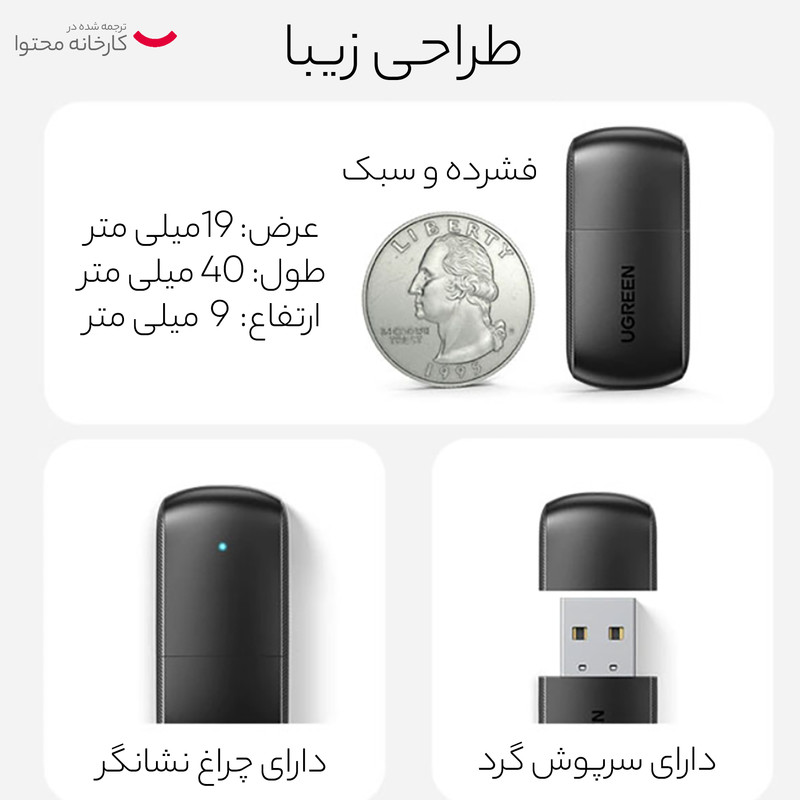 کارت شبکه بی سیم یوگرین مدل CM448-20204