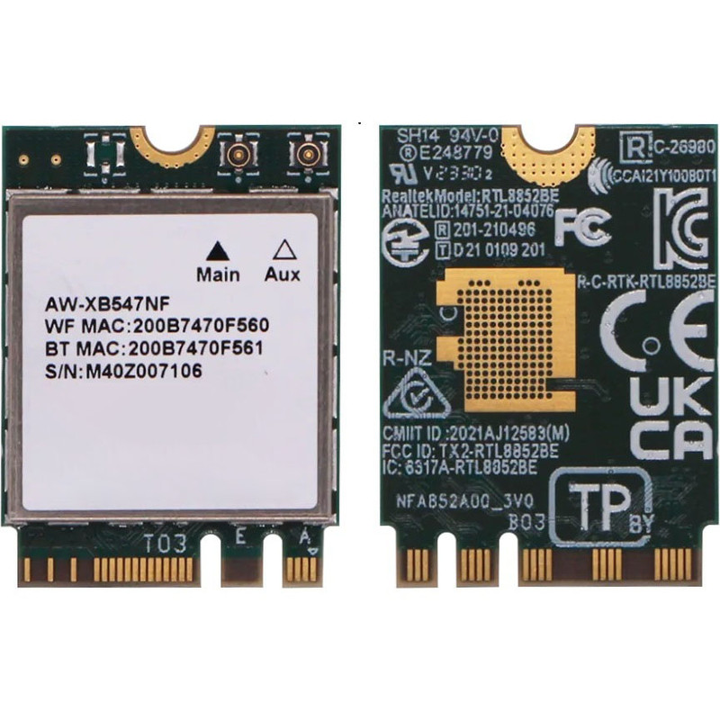 PCI کارت شبکه مدل Realtek RTL8852BE