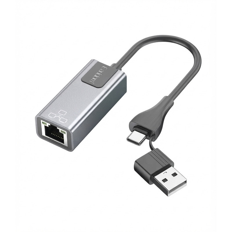 کارت شبکه اکسترنال مبدل USB-A/USB-C به LAN ارلدام مدل NC4 RJ45