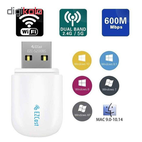 کارت شبکه USB بی سیم ایزی کست مدل EZC-5200BS