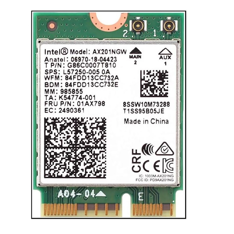 کارت وایرلس اینتل مدل Wi-Fi AX201NGW