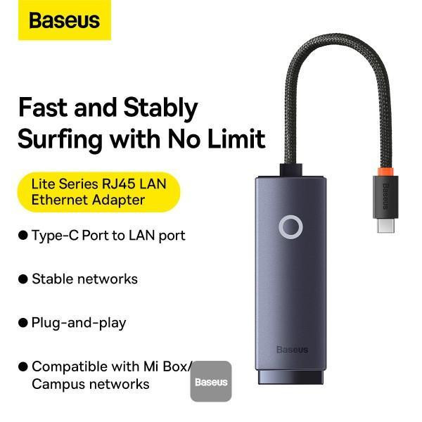 مبدل usb-c به LAN باسئوس مدل WKQX000301