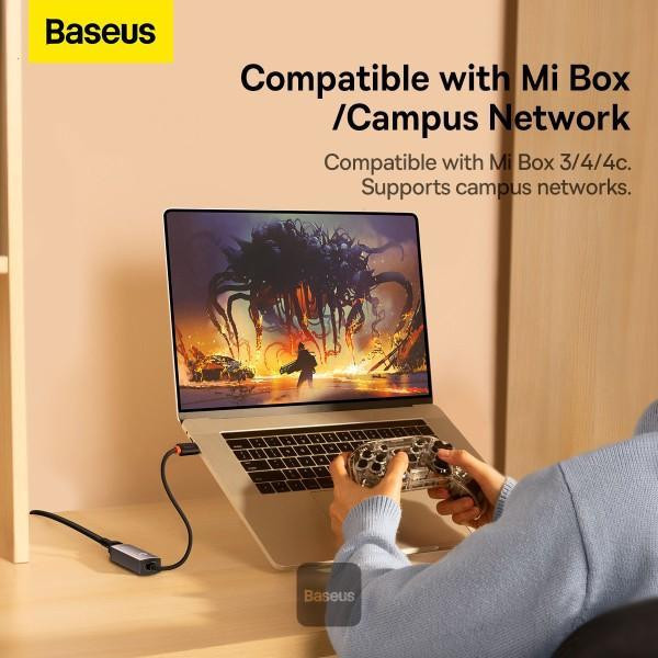مبدل usb-c به LAN باسئوس مدل WKQX000301