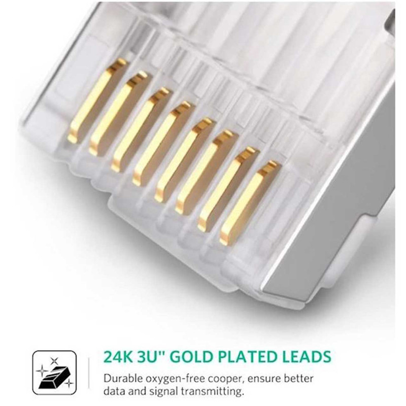 سوکت شبکه Cat6 یوگرین مدل NW111-50248 بسته 100 عددی