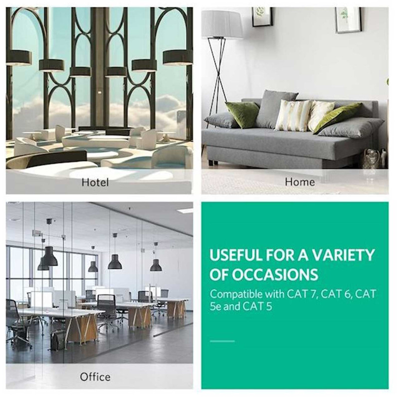 سوکت شبکه Cat6 یوگرین مدل NW111-50248 بسته 100 عددی