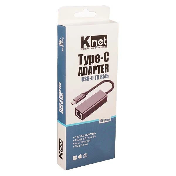 مبدل USB-C به LAN کی نت مدل K-COCM30LAN