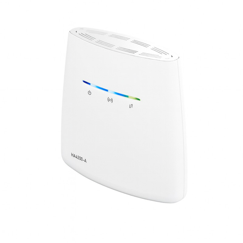 مودم رومیزی 4G همراه اول مدل HA4200-A با پشتیبانی LTE، اتصال همزمان 32 کاربر، دو پورت LAN و یک پورت WAN، مدیریت آسان از طریق پنل وب و کارت هدیه فعال‌سازی سیم‌کارت اعتباری و 300 گیگابایت اینترنت هدیه یک ساله