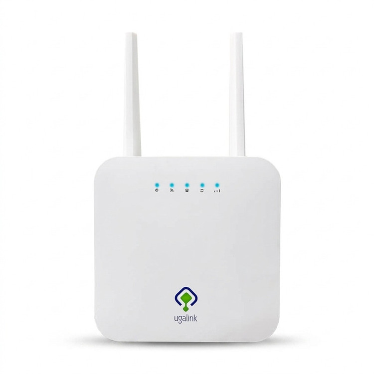 مودم روتر 4G یوگالینک مدل 4221-UG با پشتیبانی از شبکه 4G LTE CAT4، سرعت 150 مگابیت بر ثانیه، دو آنتن خارجی 5dBi، پورت LAN 10/100 و اتصال همزمان 32 کاربر