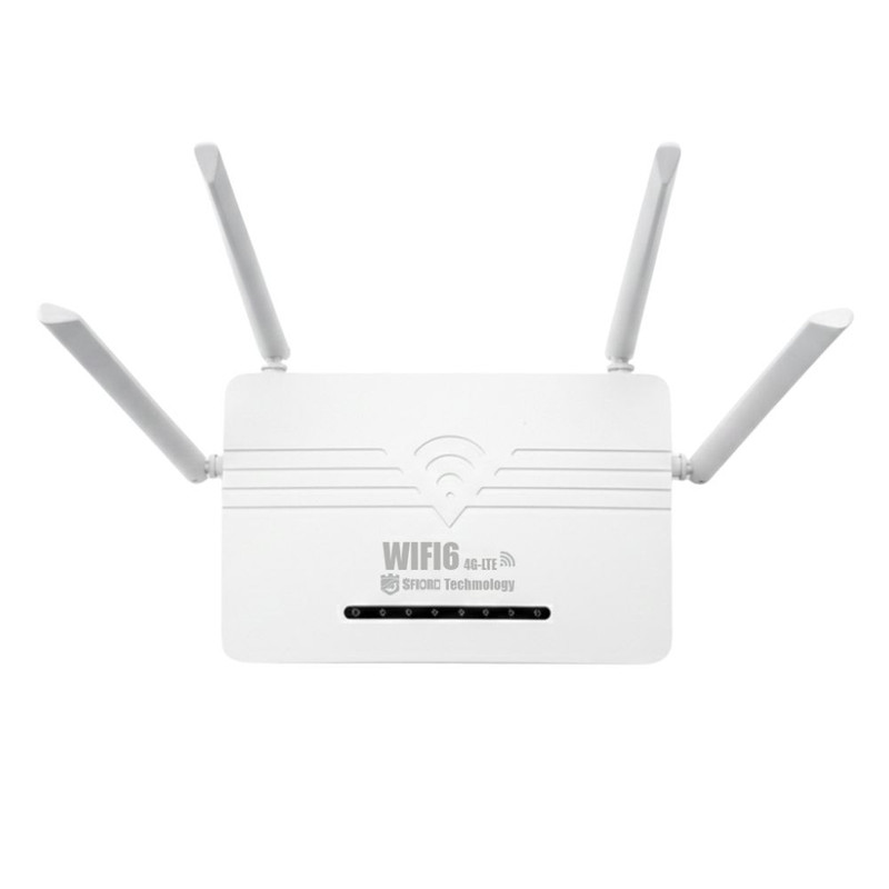 مودم روتر سیمکارتی 4G LTE اسفیورد مدل T843 با 4 پورت شبکه، وایفای نسل 6 و پشتیبانی همزمان از 20 کاربر
